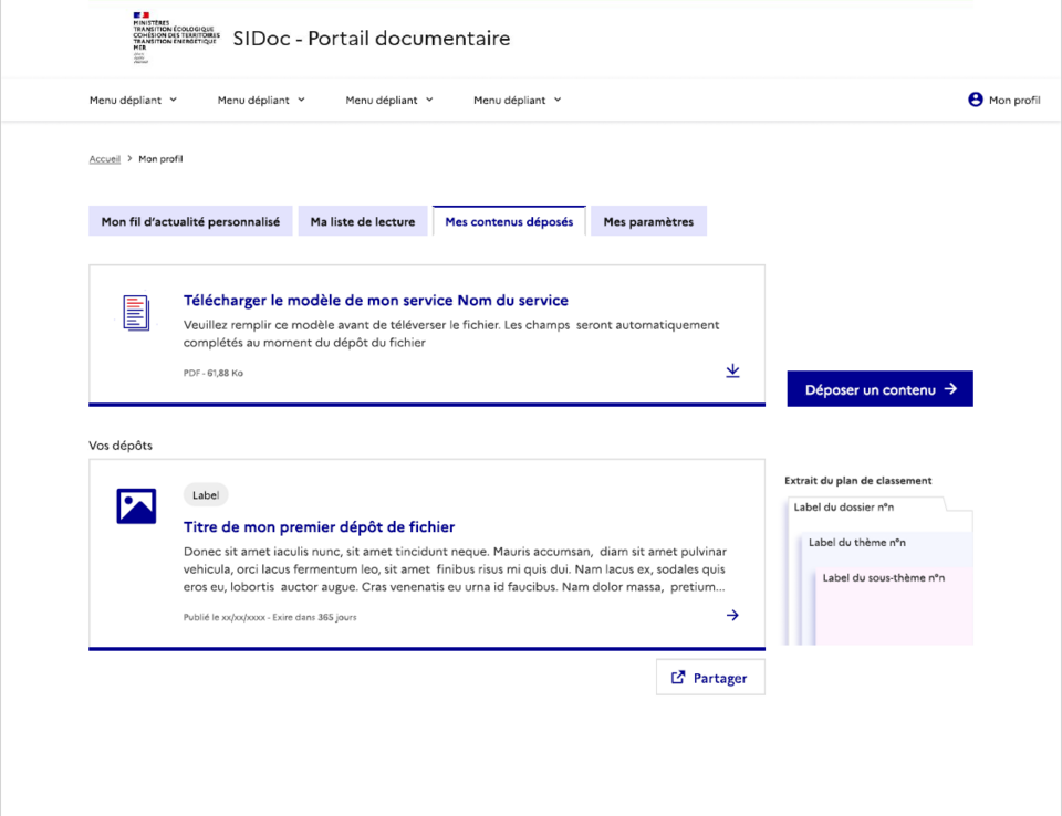 Exemple de wireframe produit pas la Fabrique à Projets 